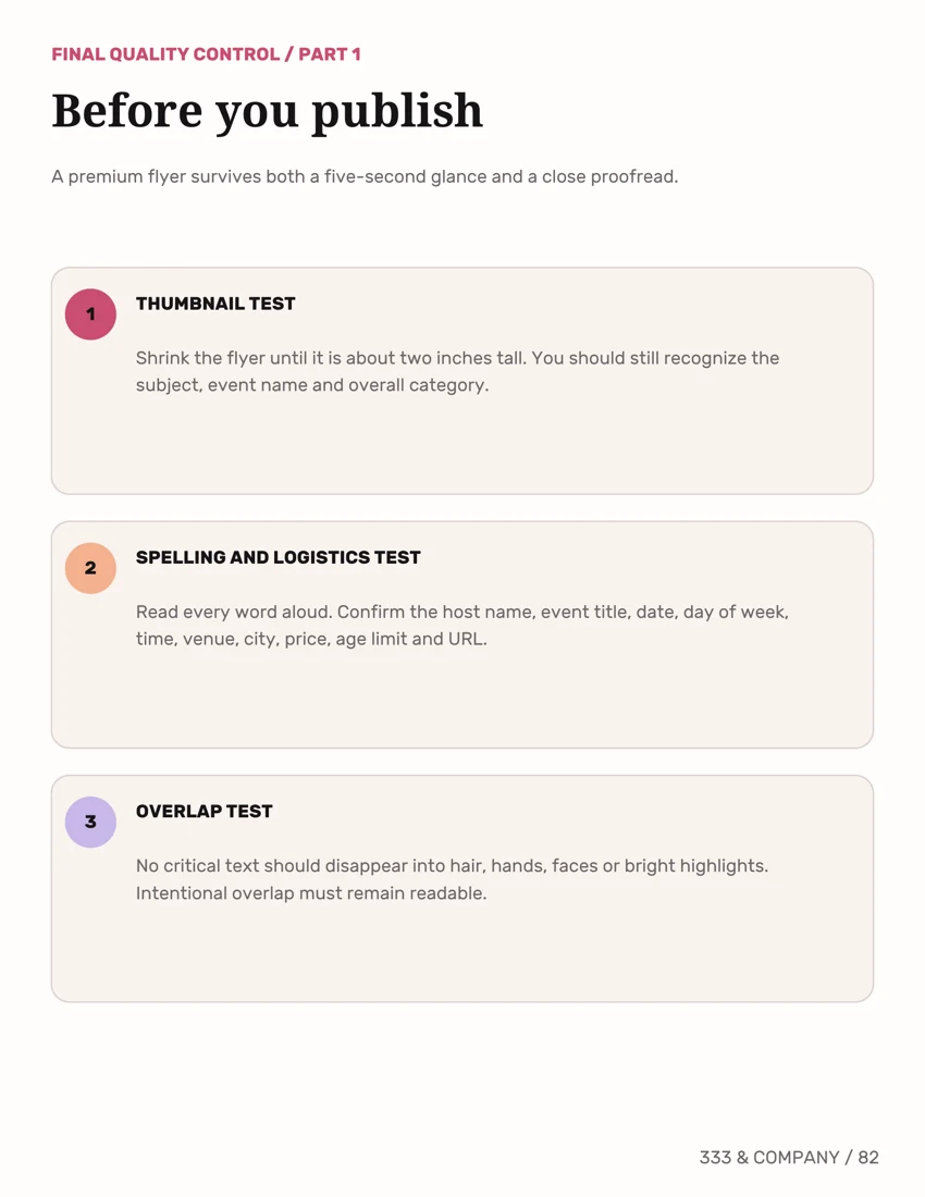Before you publish: quality control — page 82 from The AI Flyer Lab